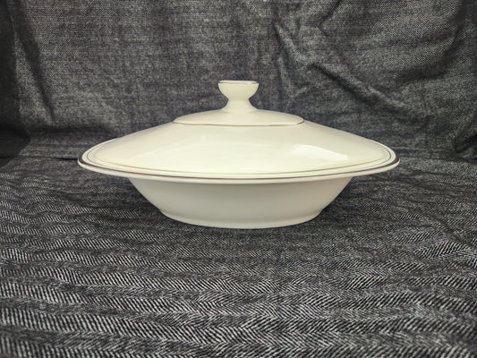 Concord Platinum 11" Oval Vegetable Bowl w/Lid by Royal Doulton - #H5048