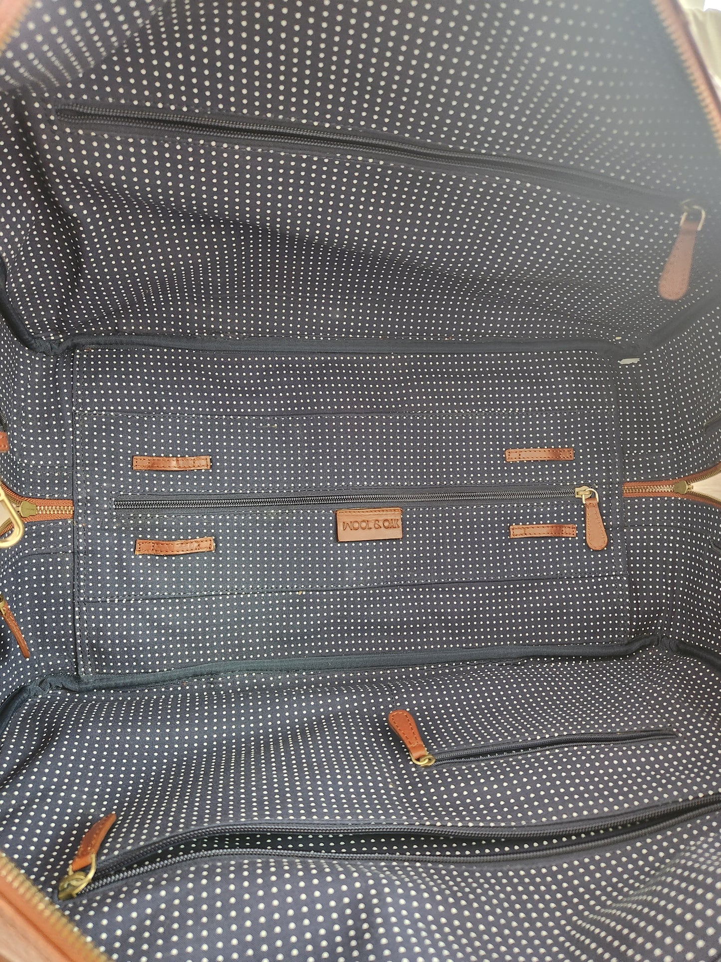 Wool & Oak Brown Leather Duffle Suitcase