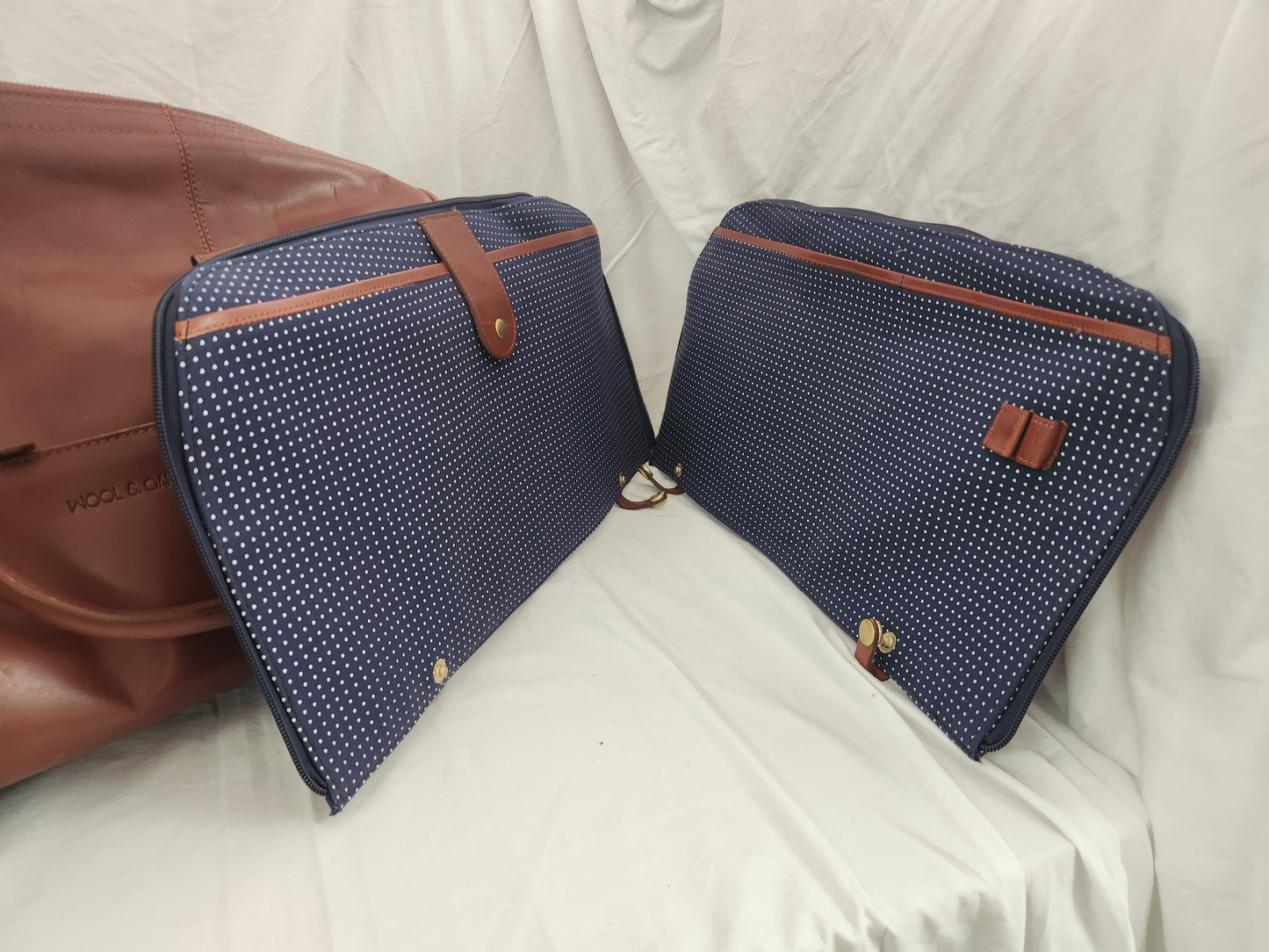 Wool & Oak Brown Leather Duffle Suitcase