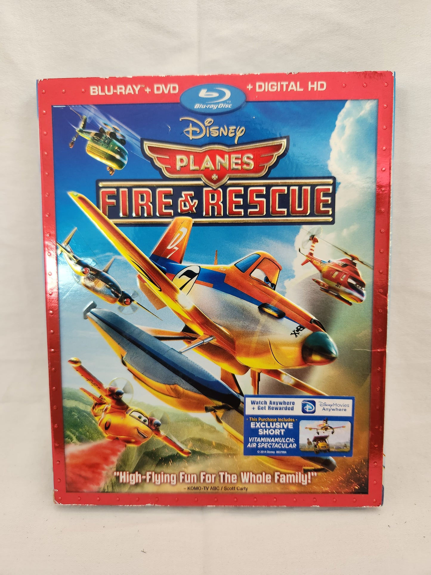 2014 Disney Planes Fire & Rescue Blu-Ray Disc