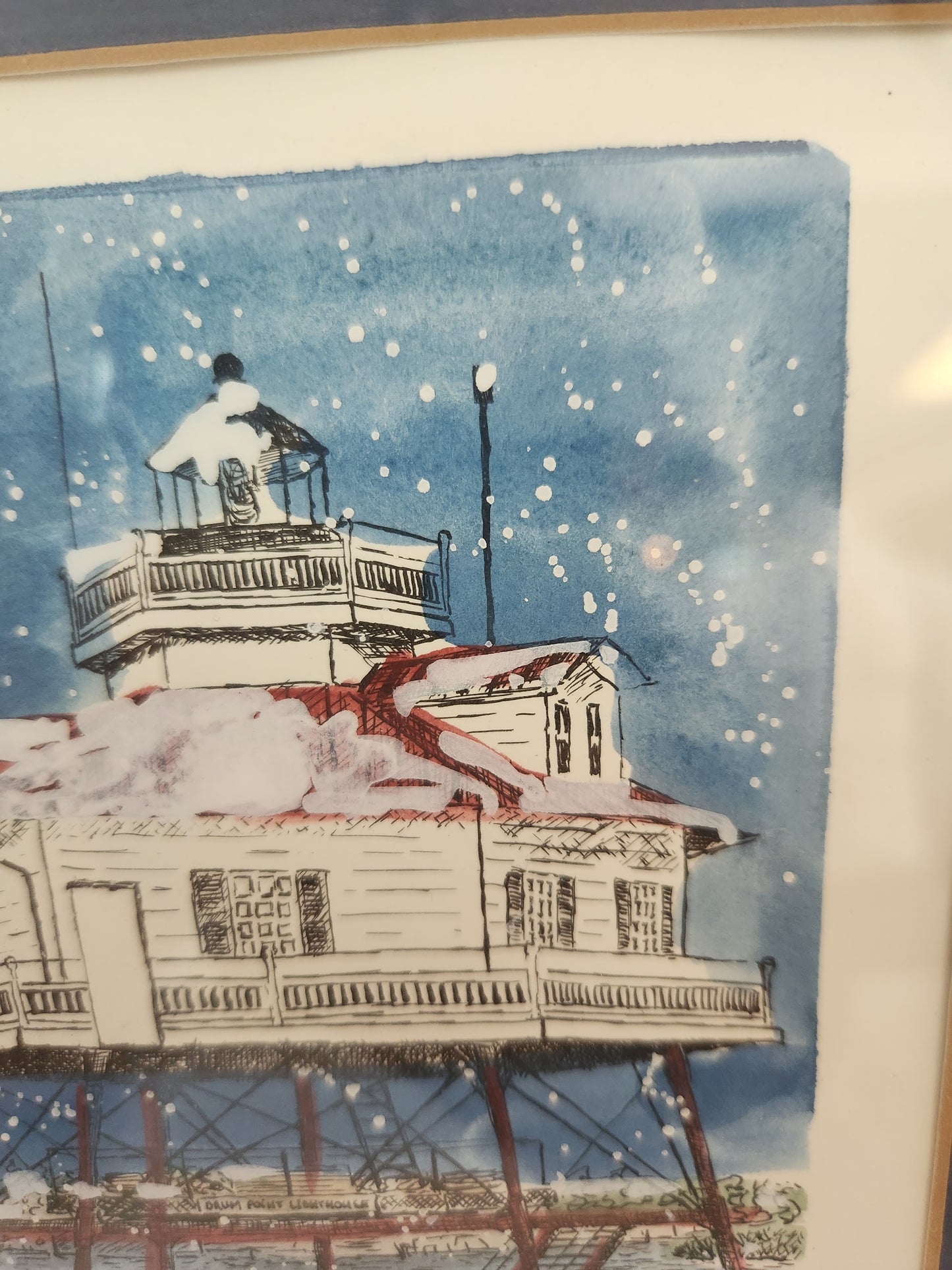 Artist Mary Lynn Perney: Drum Point Lighthouse Print Signed & Numbered 265/515