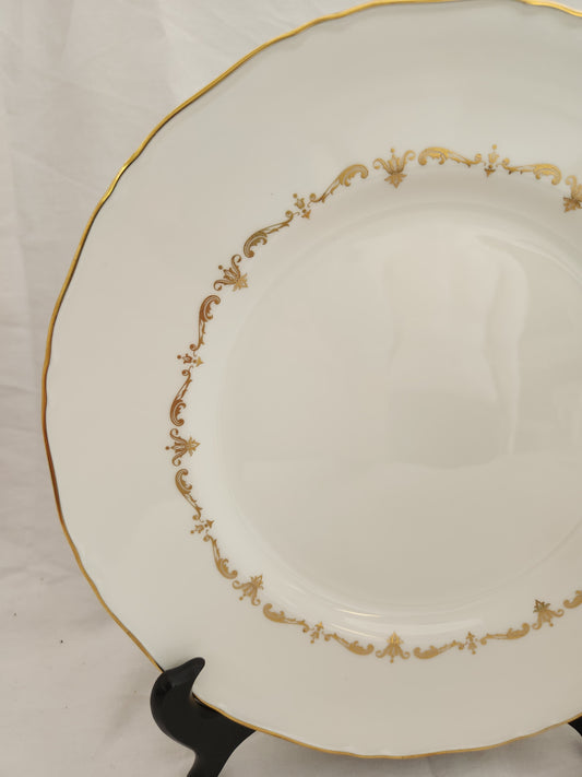 Royal Worcester Bone China 10" Gold Chantilly Dinner Plate