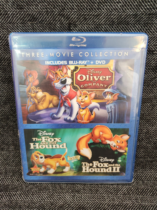 3 Movie Collection Disney “Oliver And Company” & The Fox And The Hound “1 & 2” - Blu-Ray