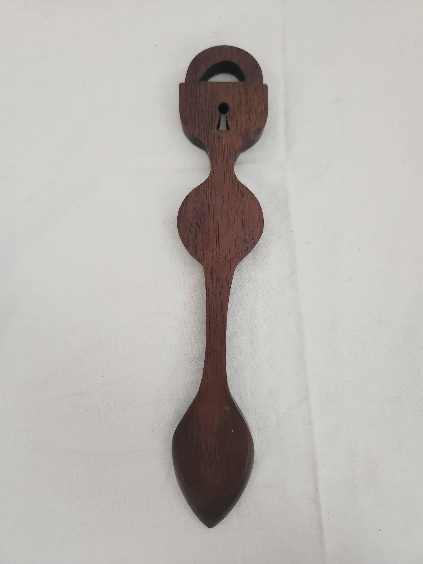 Hand Carved 9" Lock Love Spoon
