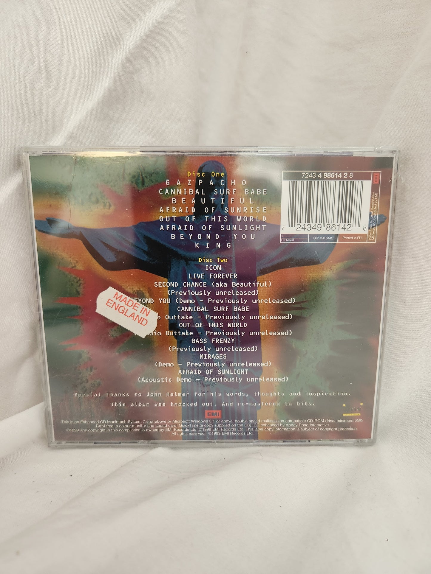 1999- Marillion: Afraid of Sunlight CD - 24 bit Remastered by EMI Records