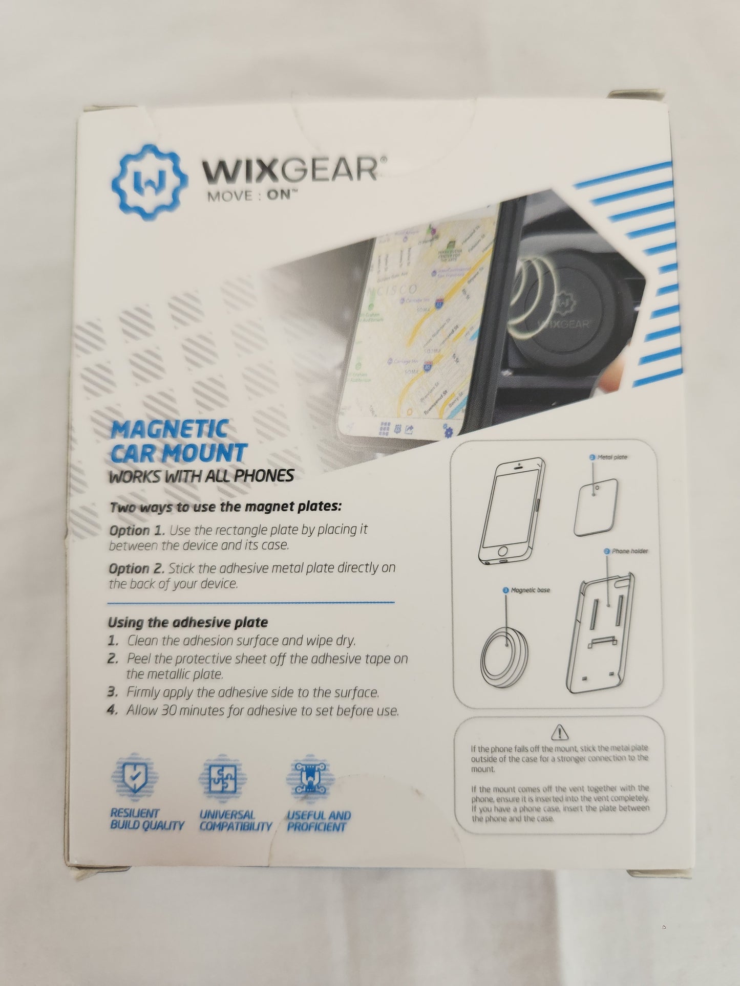 WixGear Universal Magnetic Phone Holder Car Mount - 2 pack