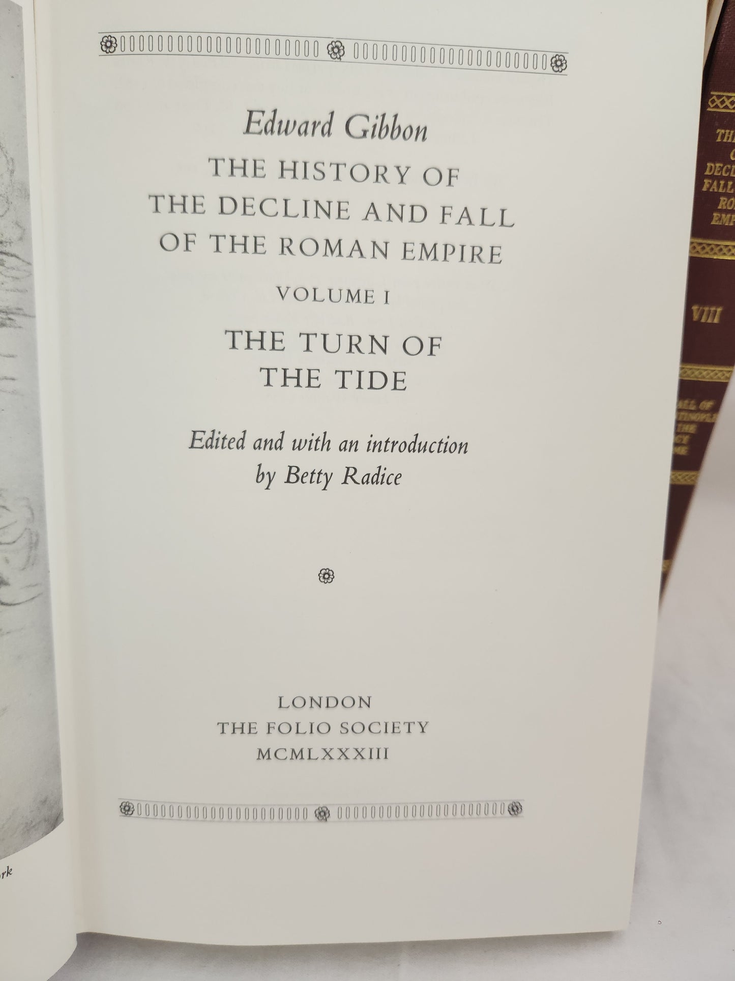 The History of the Decline and Fall of the Roman Empire by Edward Gibbon (8 volume set)