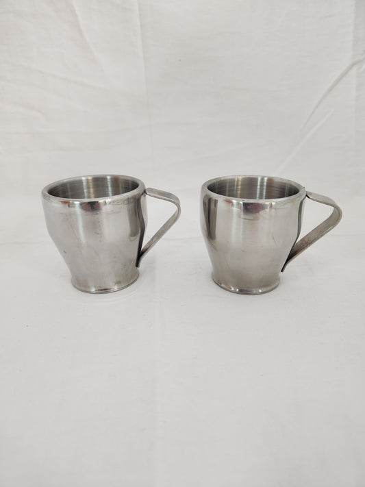 Breville Cafe Roma Stainless Steel Insulated Espresso Cup Mugs - set of 2