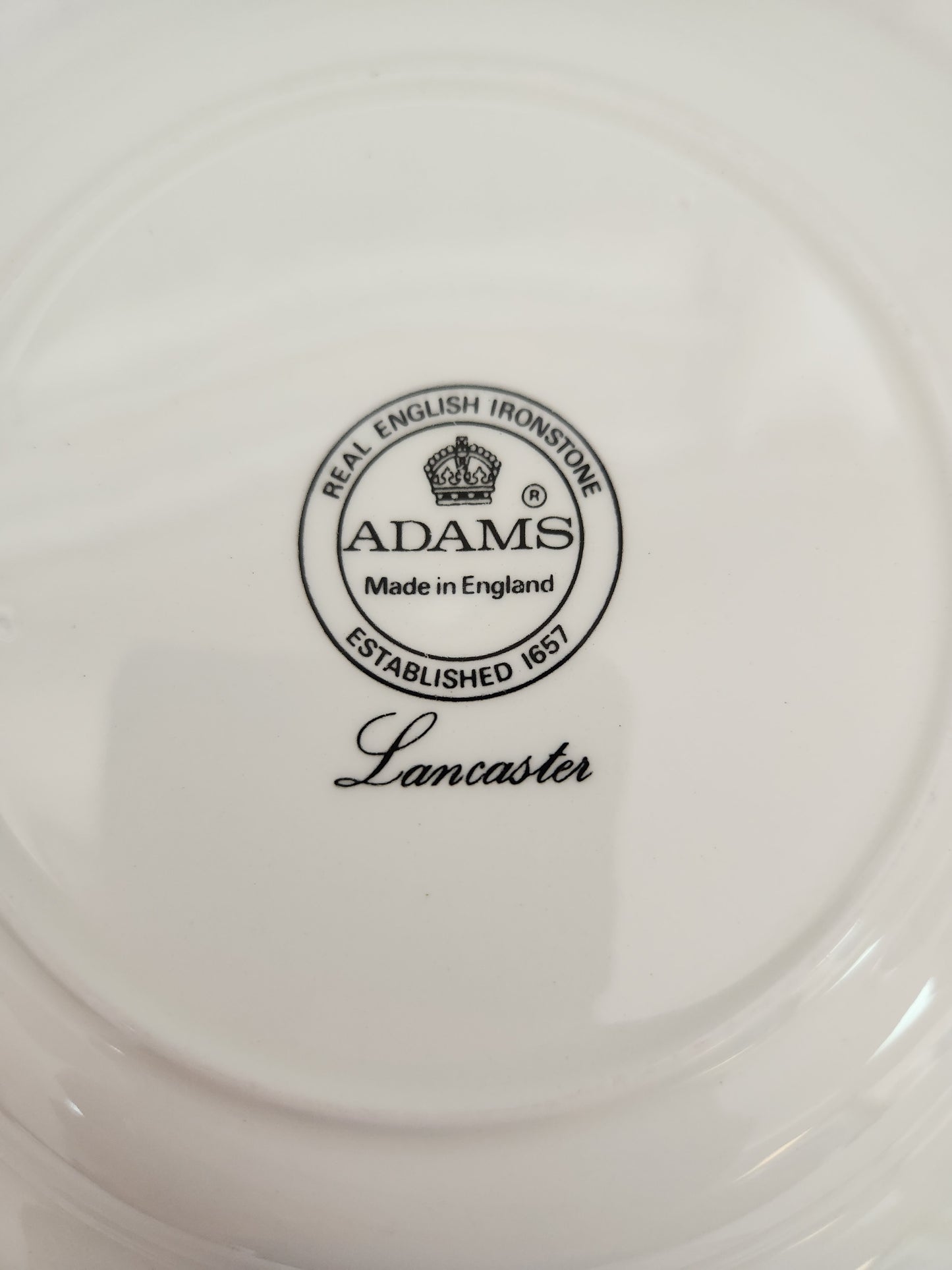 Adams Lancaster 7-3/4" Ironstone Rimmed Soup Bowl