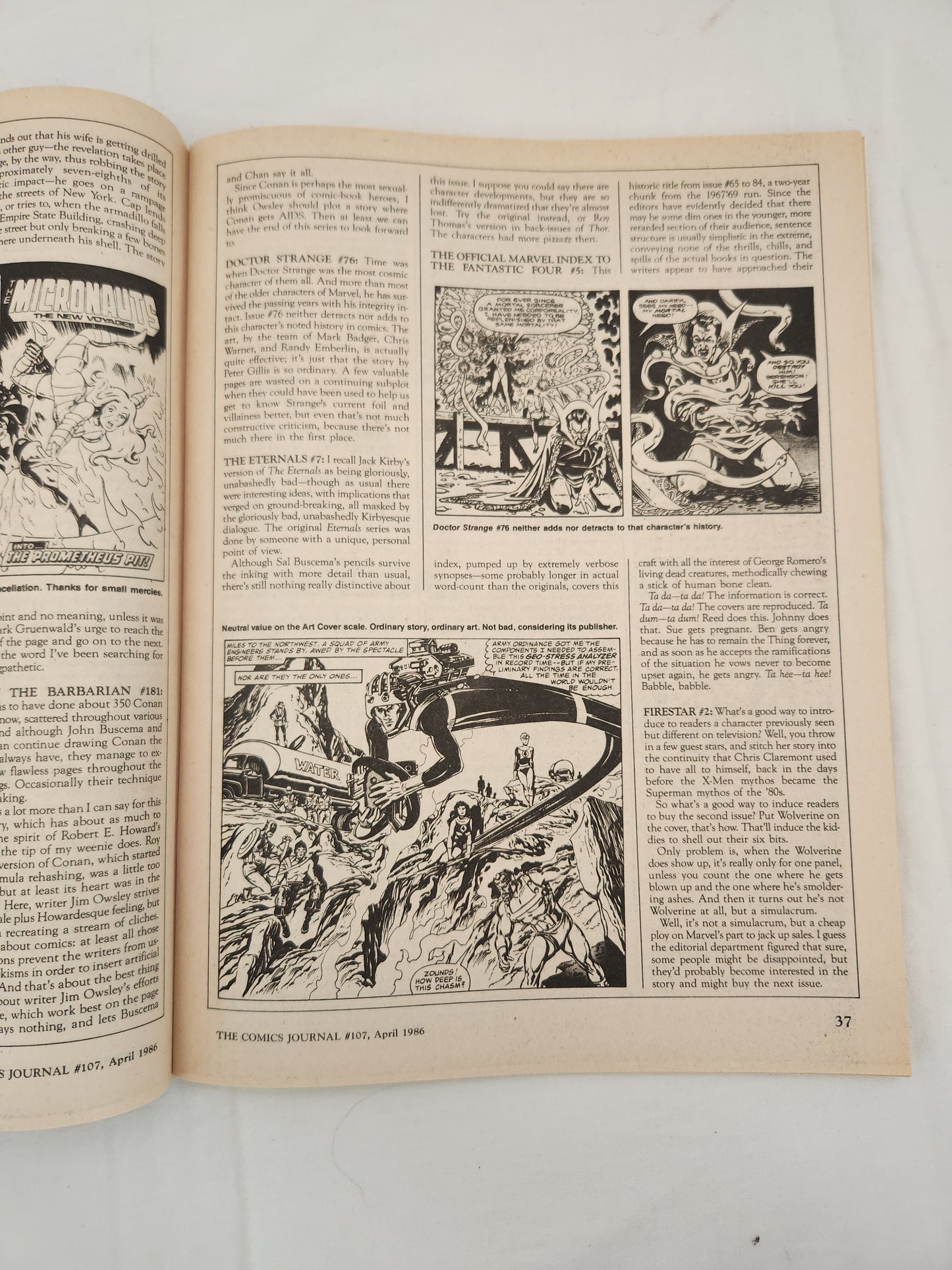 1986 - Comics Journal #107