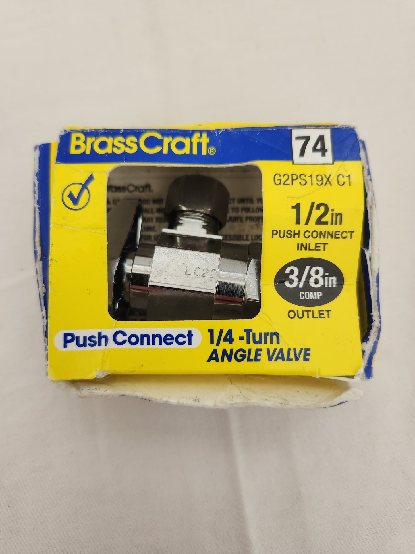Brasscraft G2PS19X C1 1/2 in. 3/8 in. Brass Shut-Off Valve (box damaged)
