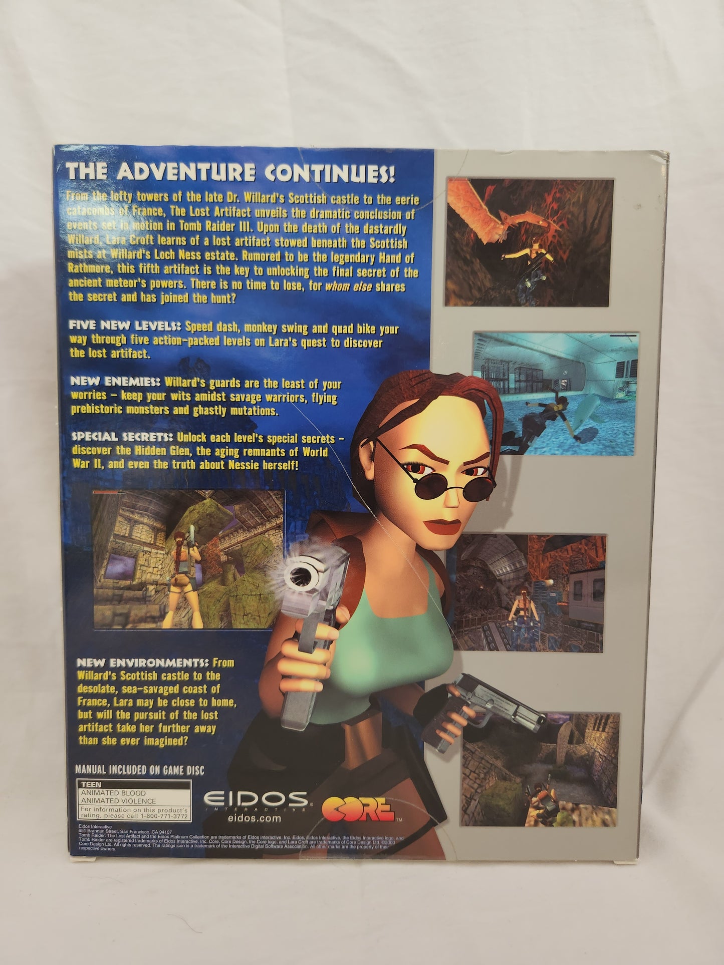 Tomb Raider: The Lost Artifact - Eidos Platinum Collection PC CD-ROM Game