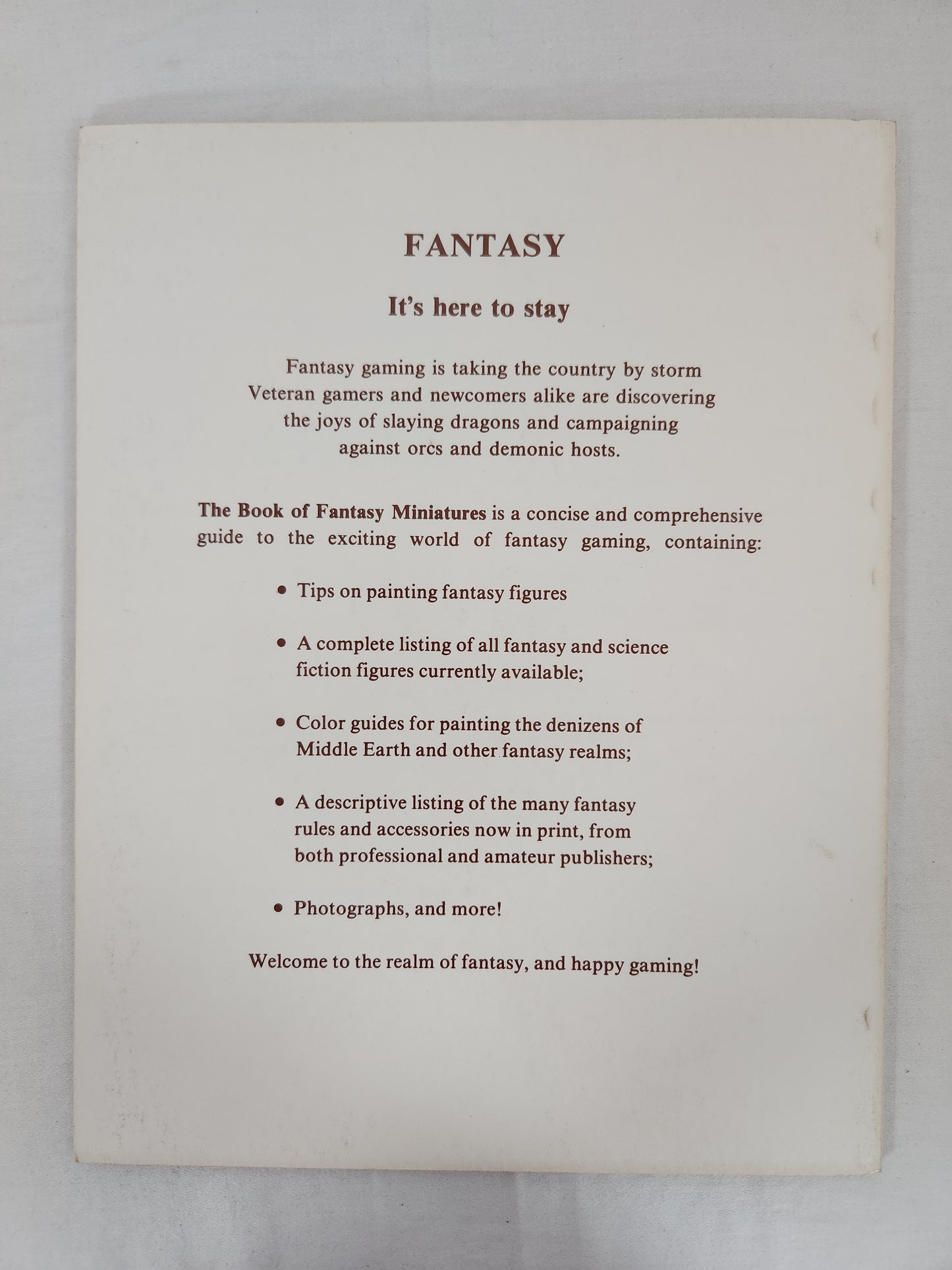 RARE 1978 D&D - The Book of Fantasy Miniatures by Ed Konstant (Little Soldier Games)