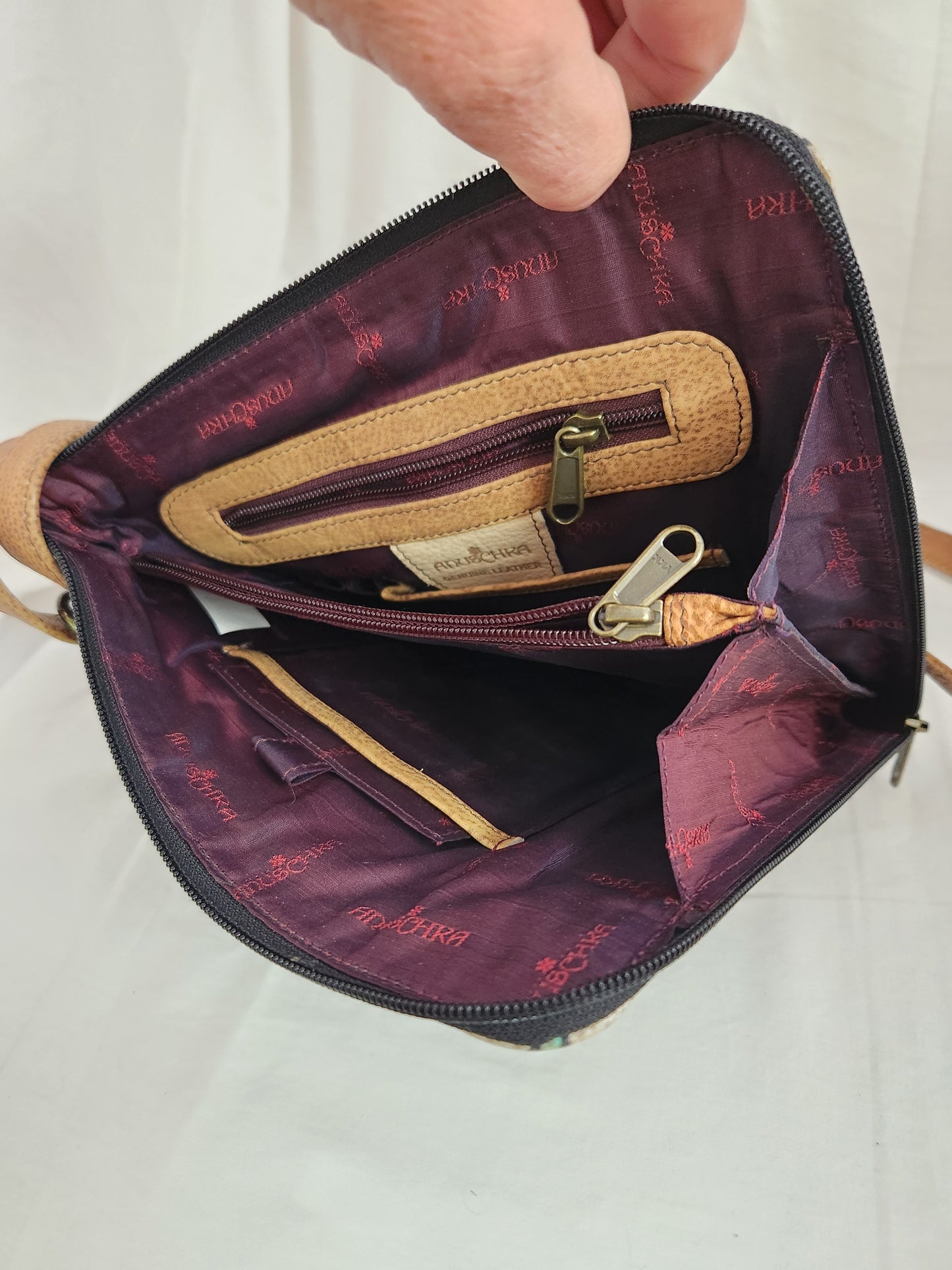 Anuschka Hand Painted Leather Crossbody Bag