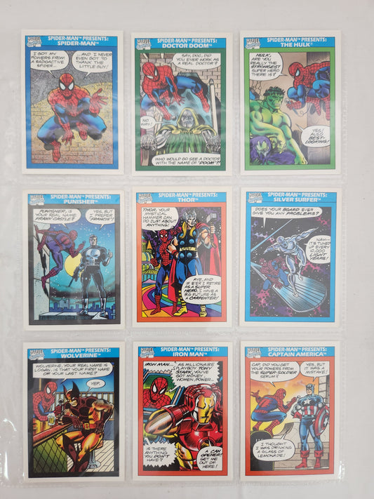 1990 - Spider-Man Presents Trading Cards #149,150,152,153,154,155,157,159 & 160