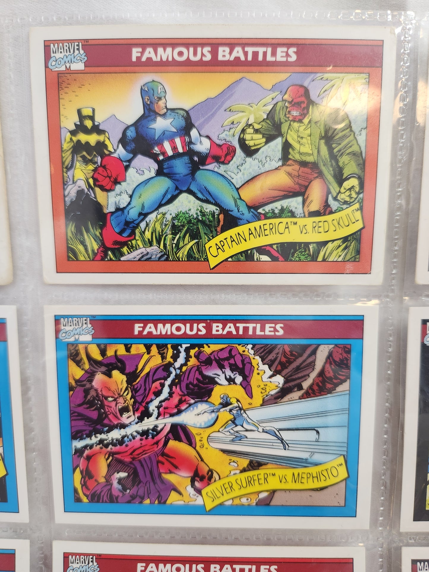 1990 Marvel Comics: Famous Battles Trading Cards (lot of 24)