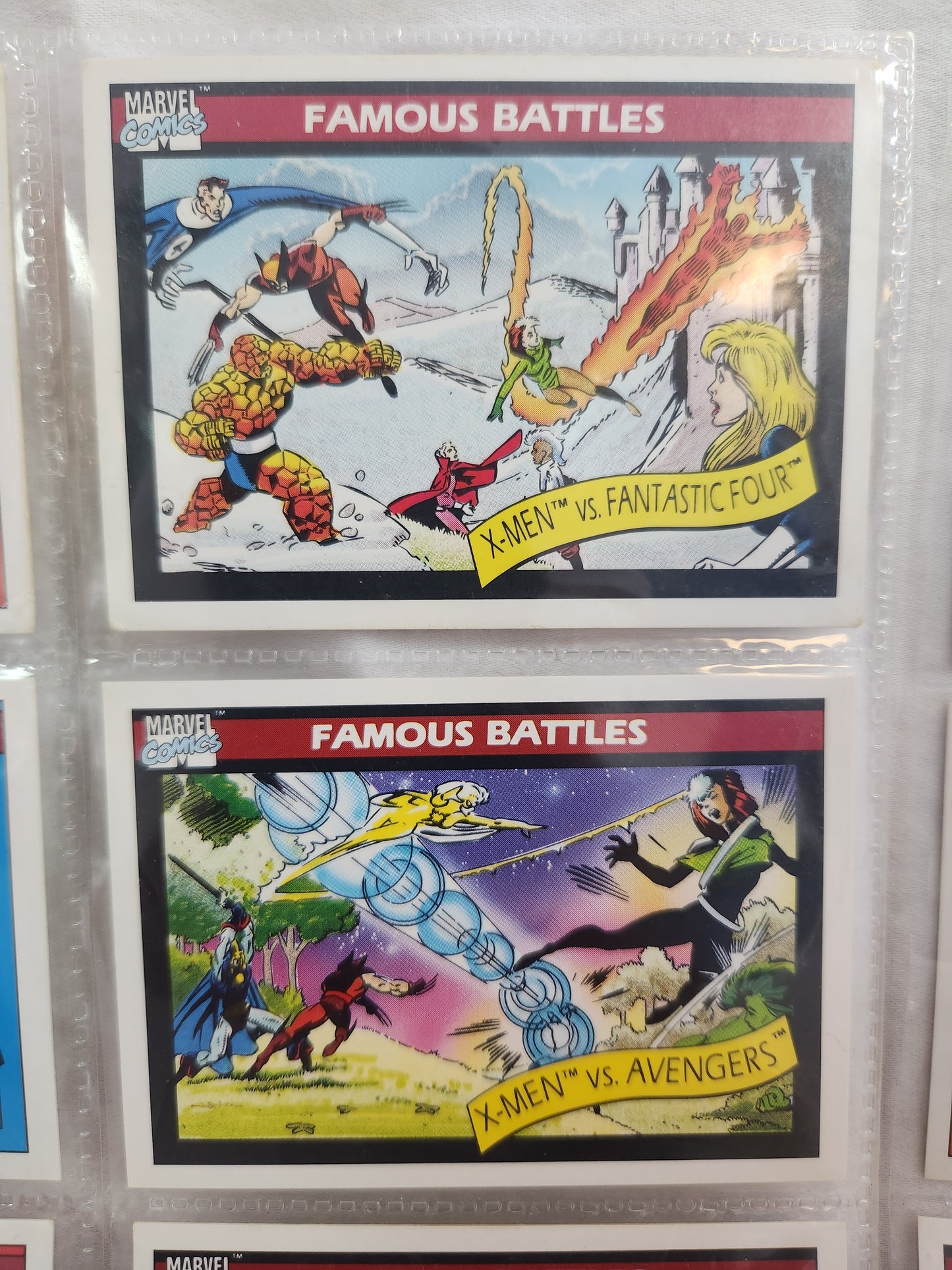 1990 Marvel Comics: Famous Battles Trading Cards (lot of 24)