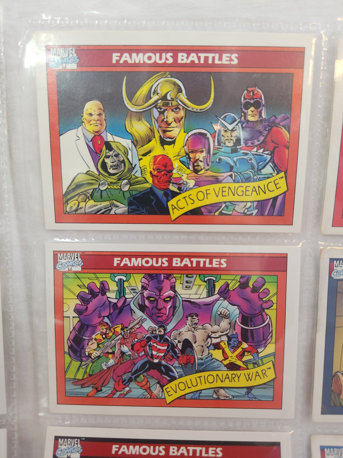 1990 Marvel Comics: Famous Battles Trading Cards (lot of 24)