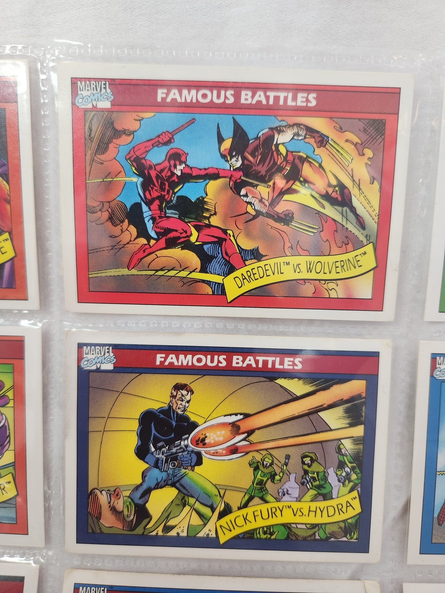 1990 Marvel Comics: Famous Battles Trading Cards (lot of 24)