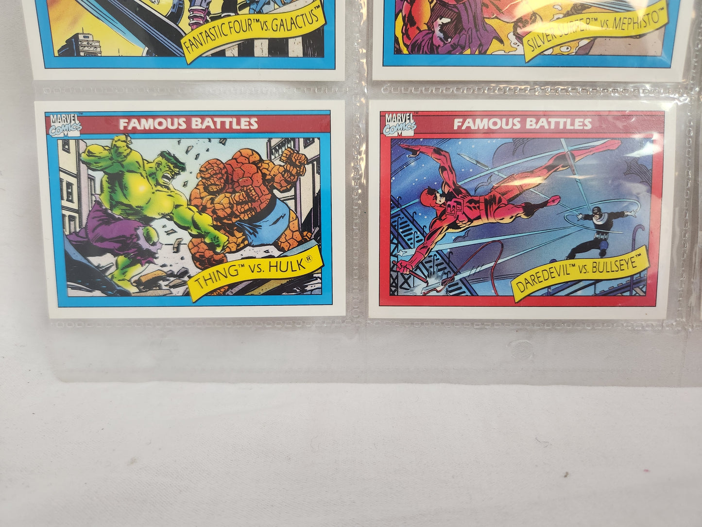 1990 Marvel Comics: Famous Battles Trading Cards (lot of 24)