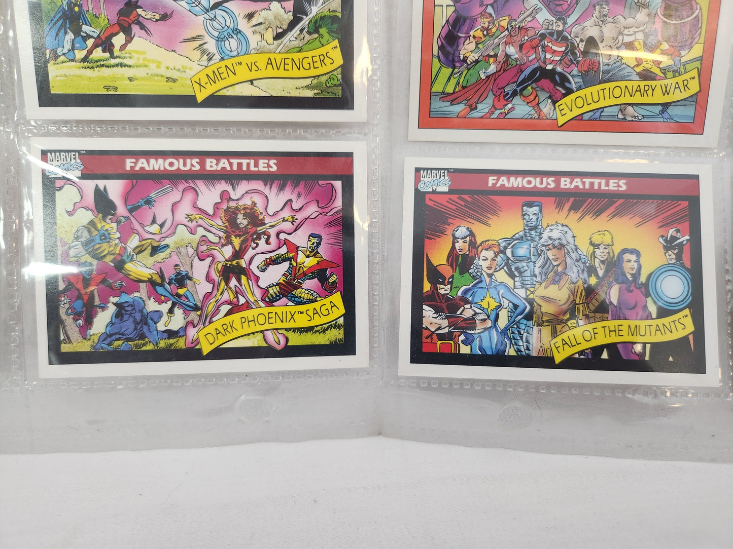 1990 Marvel Comics: Famous Battles Trading Cards (lot of 24)