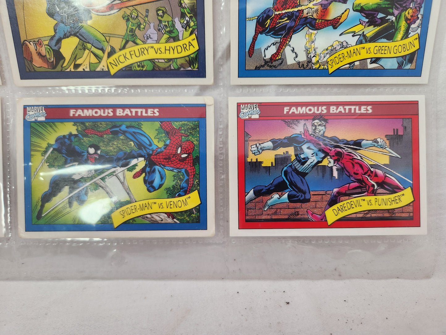 1990 Marvel Comics: Famous Battles Trading Cards (lot of 24)