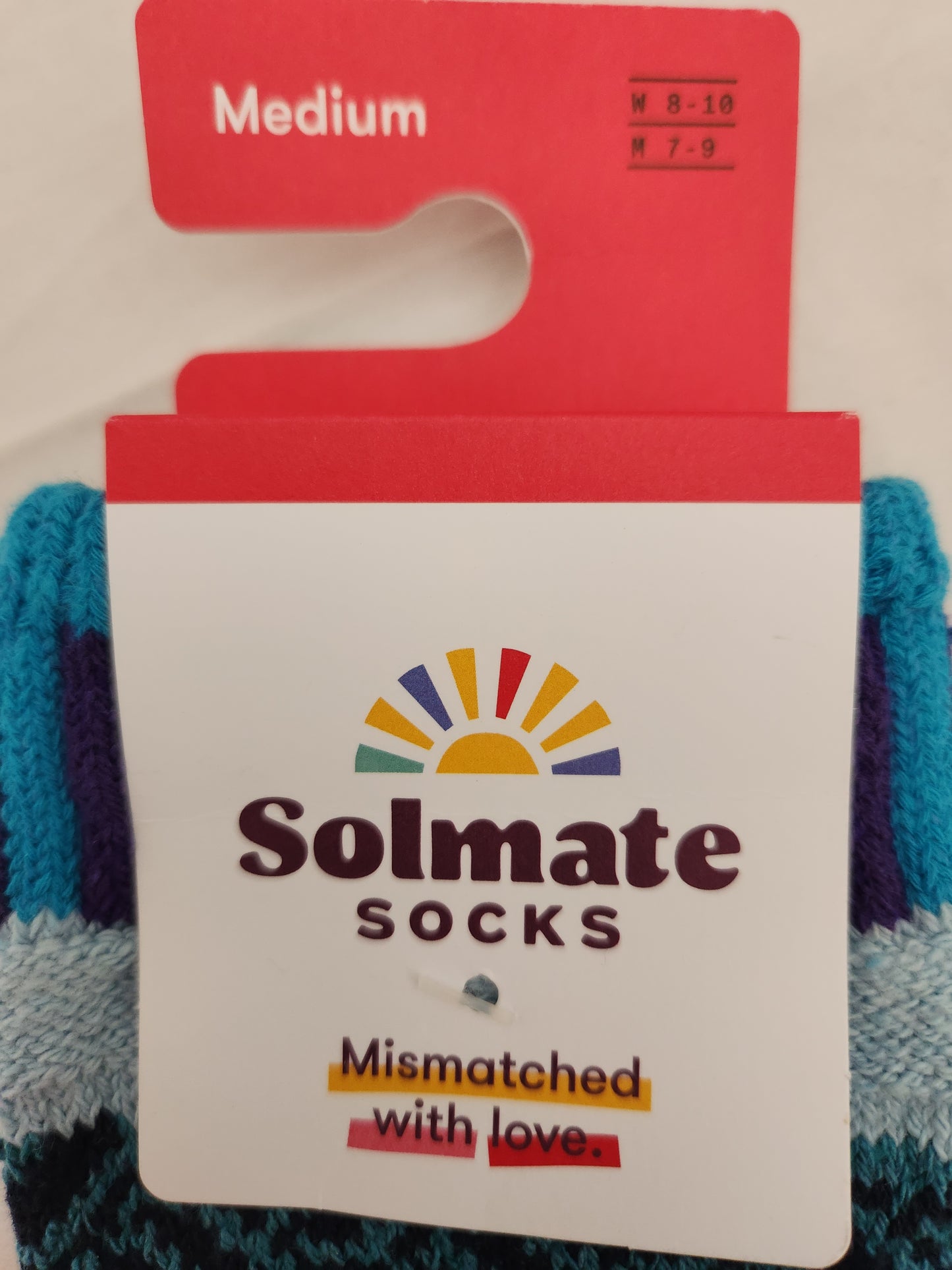 Solmate Mismatched Crew Socks - Size: M (W 8-10/ M 7-9)