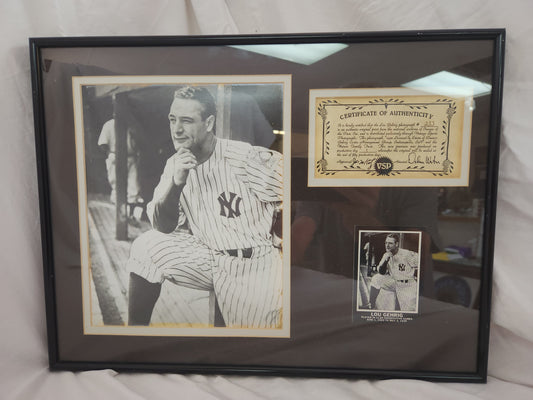 NEW YORK YANKEES "LOU GEHRIG" Photo Signed by DELMAR WATSON w/ COA