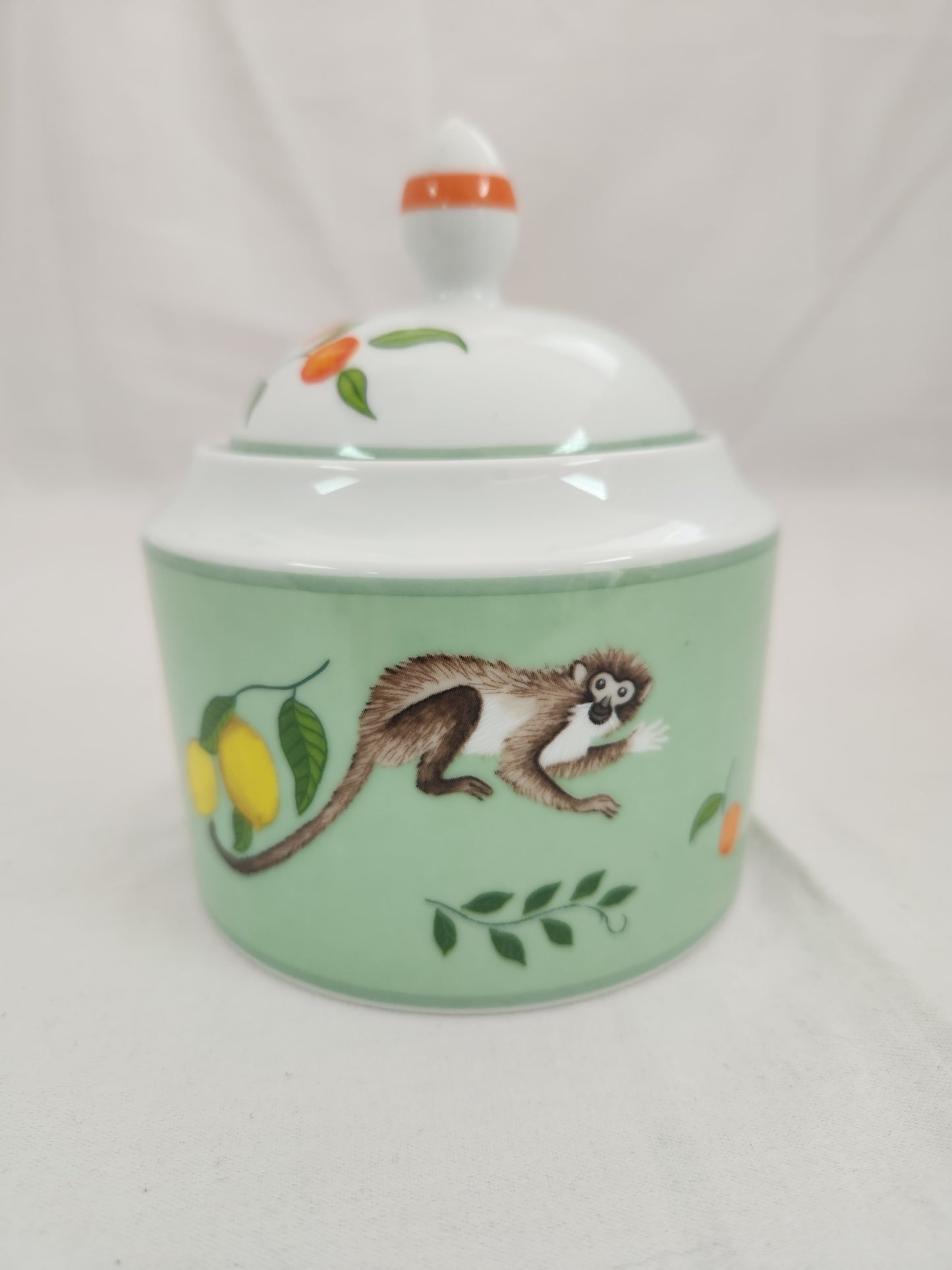 Monkey Business by Lynn Chase Sugar Bowl w/ Lid