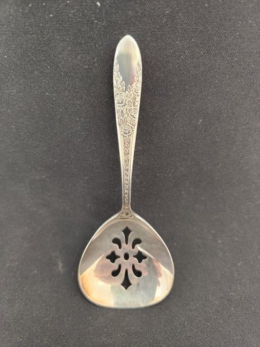 Vintage - National Silver Co. A1 4-3/4" Slotted Spoon