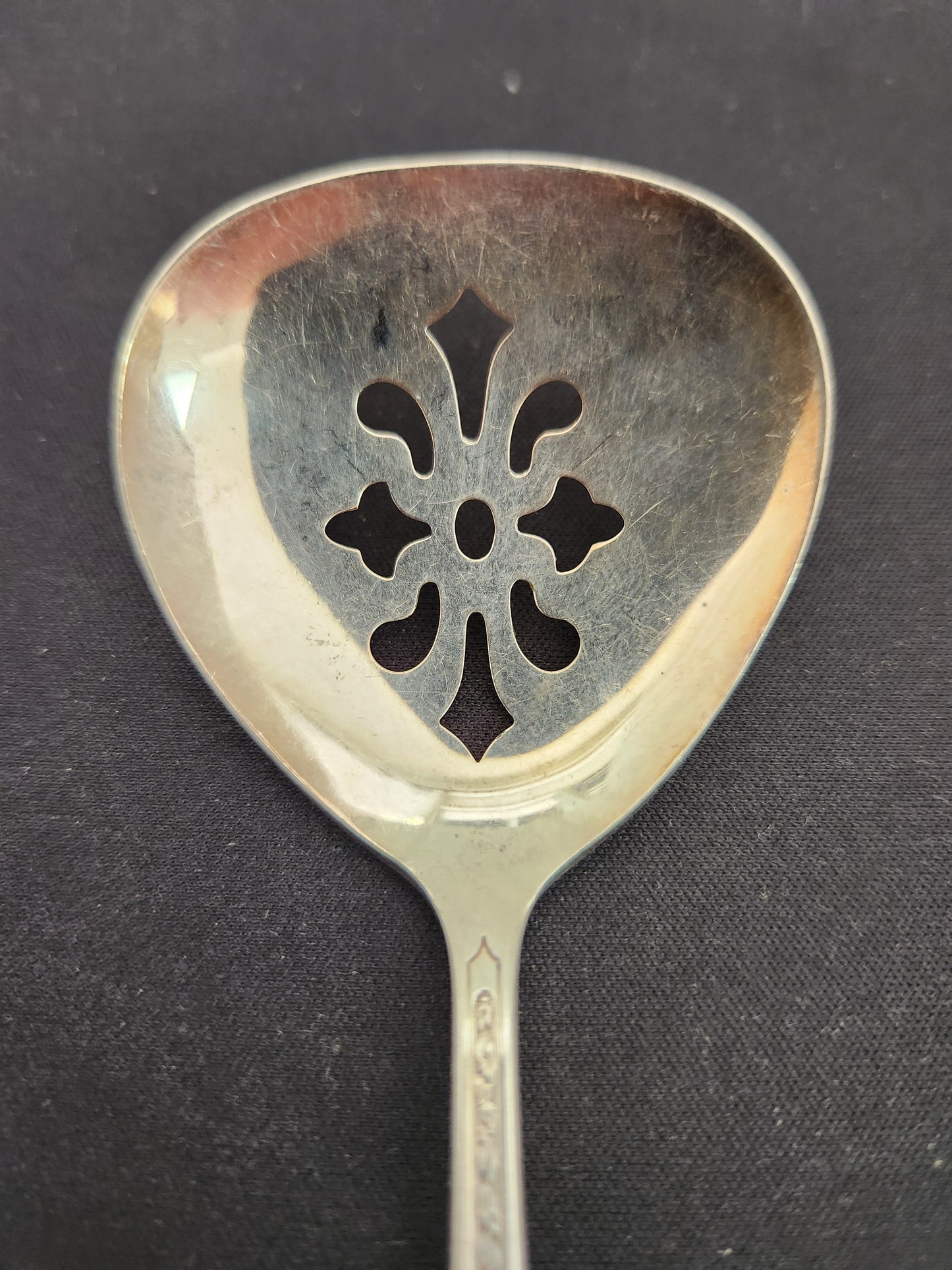 Vintage - National Silver Co. A1 4-3/4" Slotted Spoon