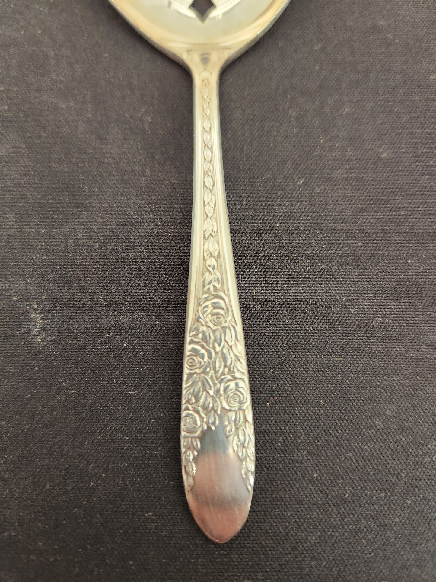 Vintage - National Silver Co. A1 4-3/4" Slotted Spoon