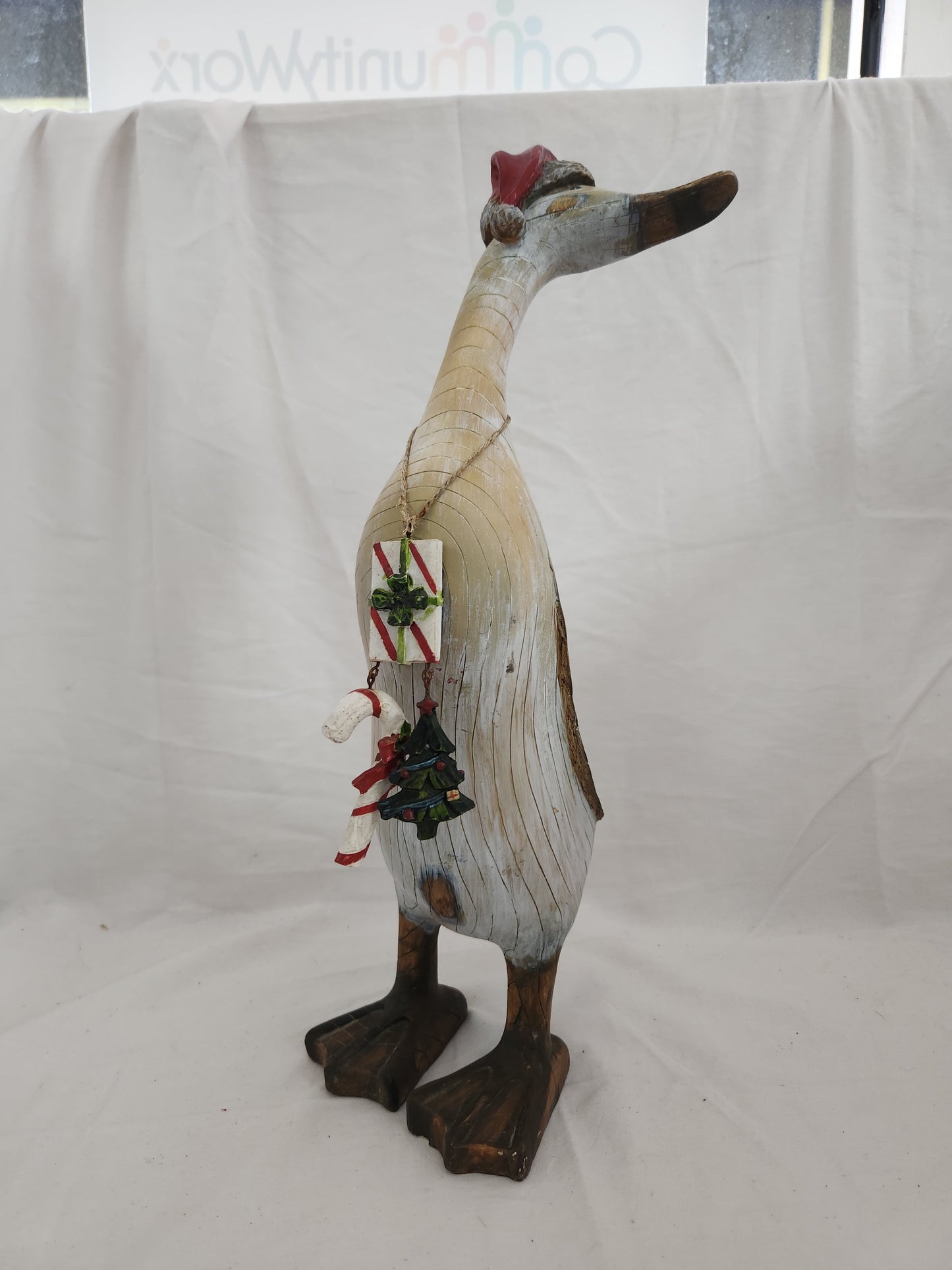 Tii Collections 16" Holliday Wood Duck Figurine