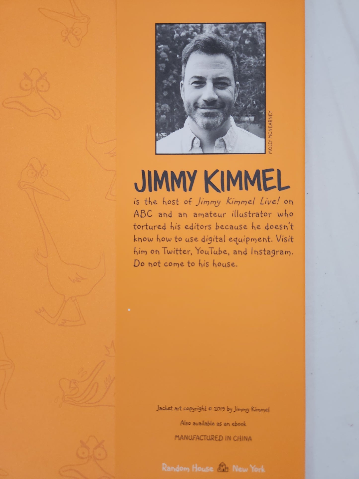 Jimmy Kimmel The Serious Goose - Signed Hardcover