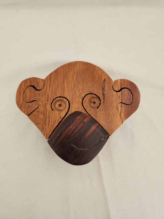 Wood Monkey Puzzle Trinket Box