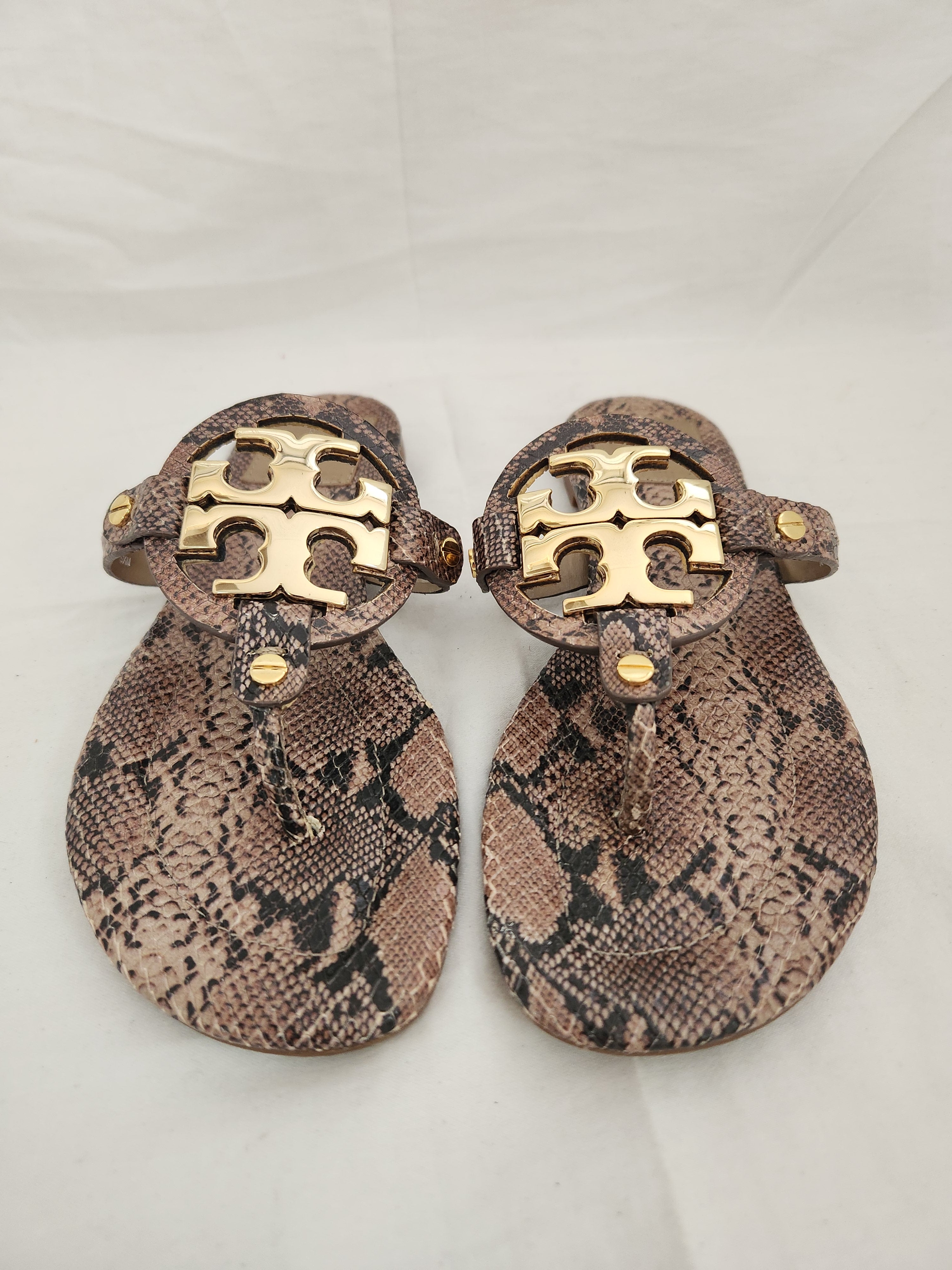 Tory Burch Snake popular Skin Print Sandals