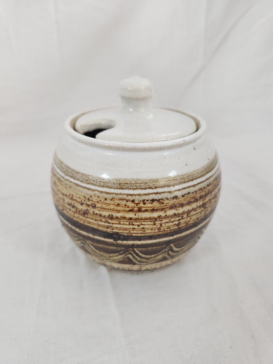 Sondahl Earthenware Honey Pot/ Sugar Jar