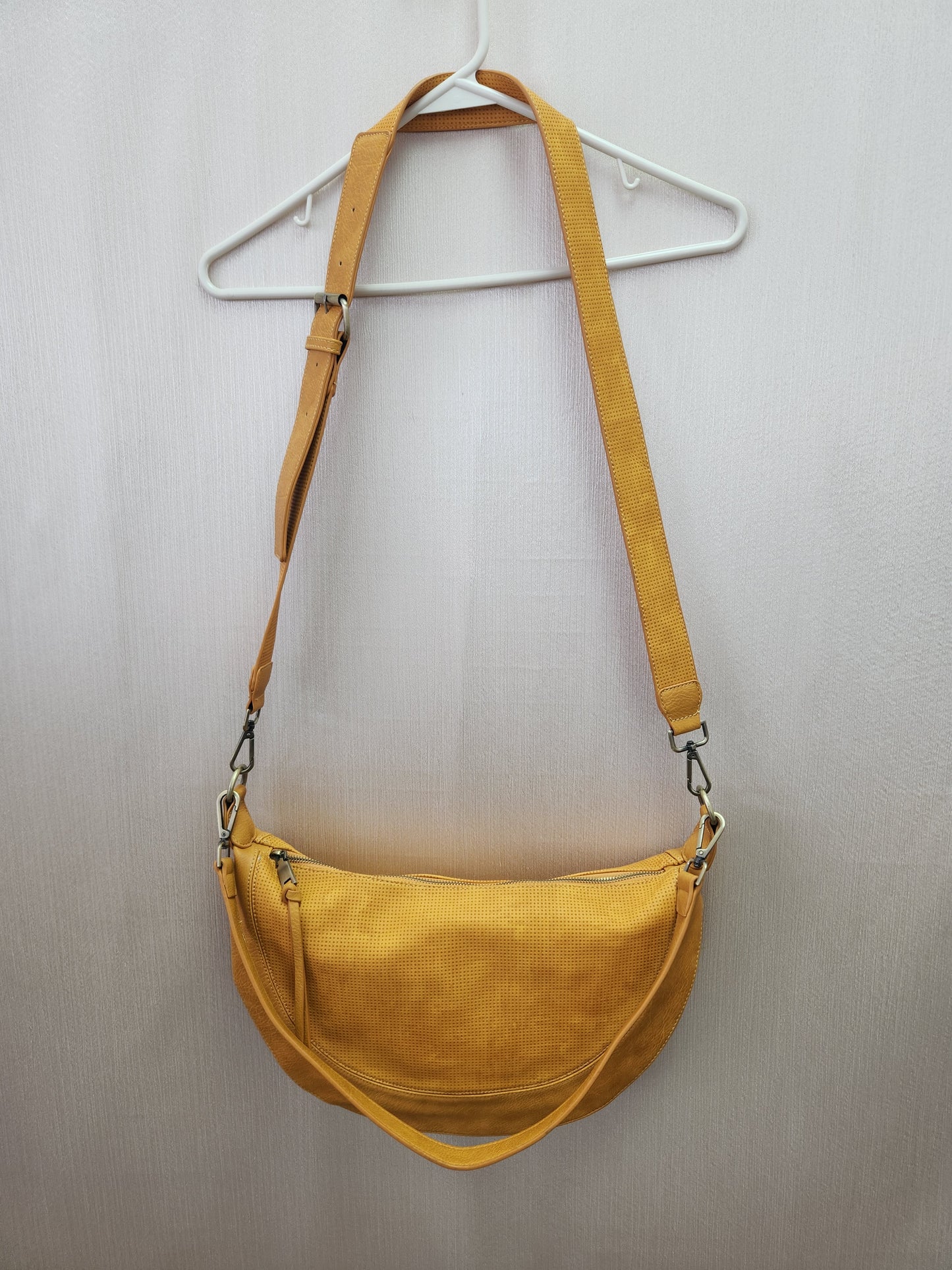 Anthropologie Urban Originals Golden Half Moon Crossbody Bag