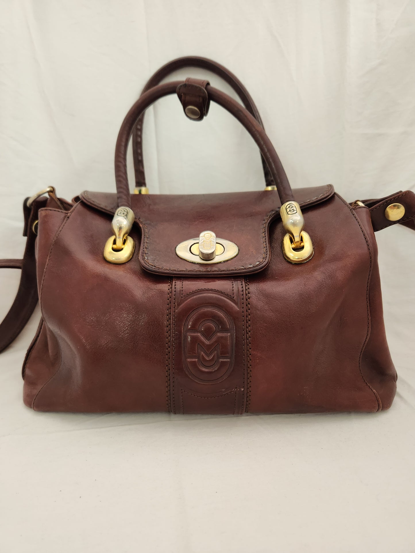 Marino Orlandi Burgundy Hand/Shoulder Bag