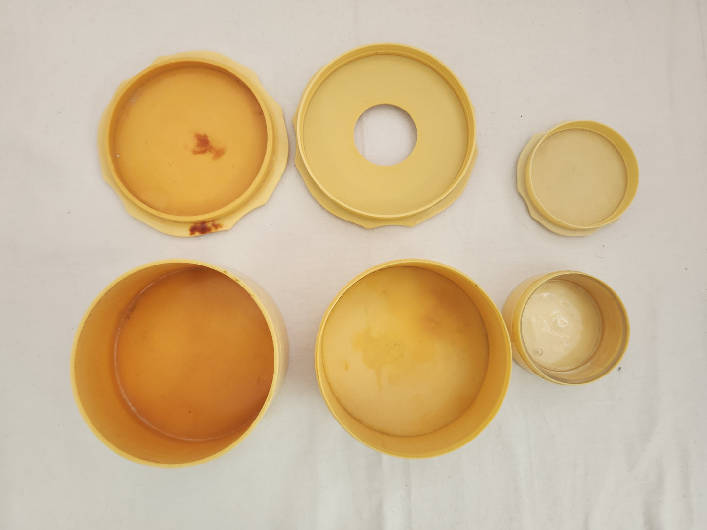 13-Piece Vintage Yellow Celluloid Vanity Set