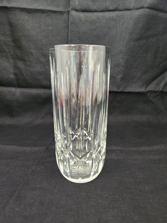 Waterford 8" Crystal Carlow Cylinder Vase