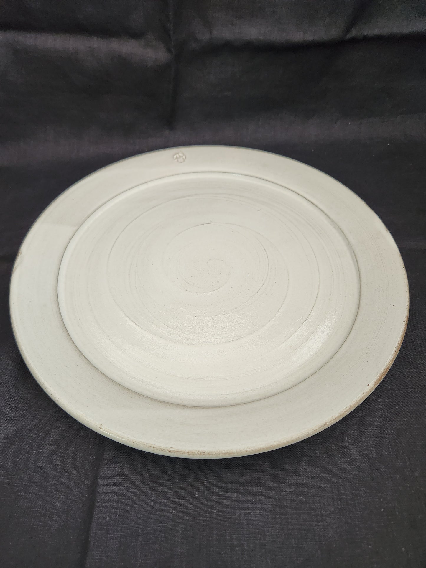 Althea's Pottery of Charlotte N.C. Gray Dinner Plate