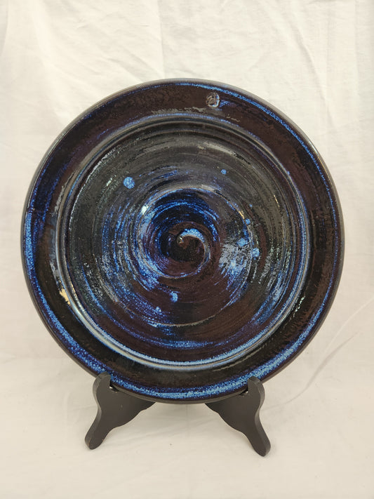 Althea's Pottery of Charlotte N.C. Blue Dinner Plate