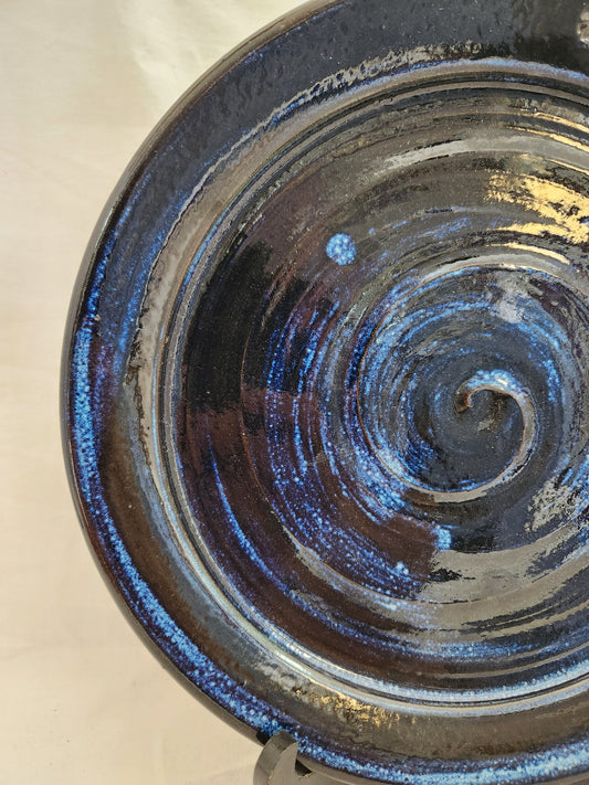 Althea's Pottery of Charlotte N.C. Blue Dinner Plate