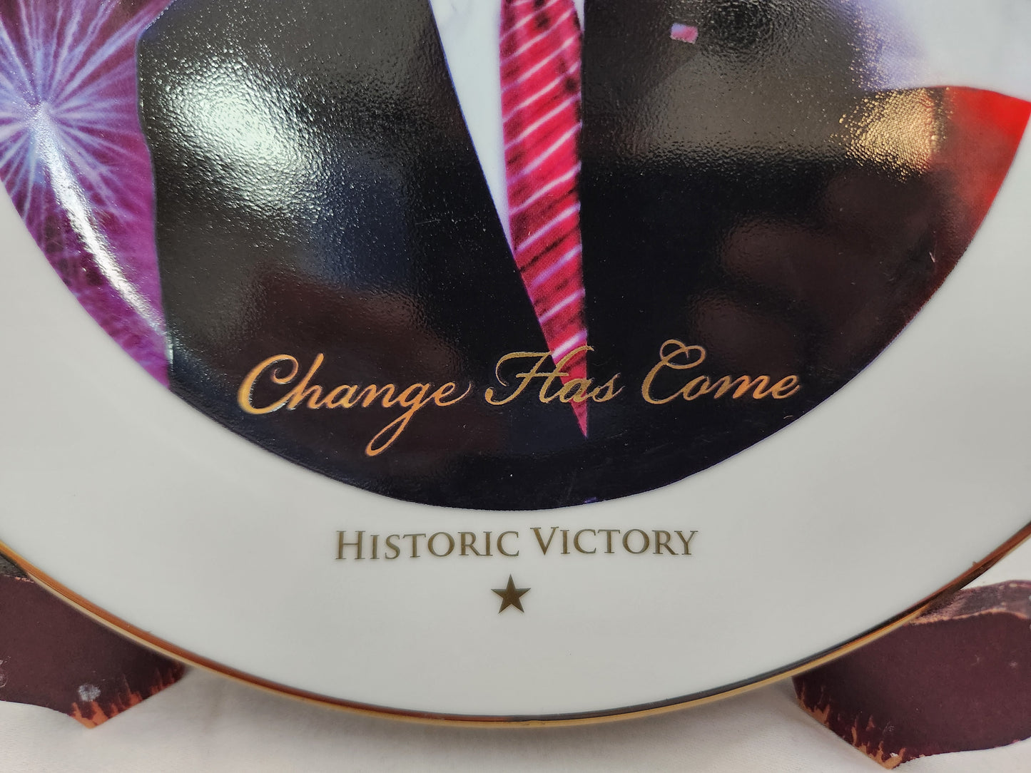 Barack Obama "Change Has Come" Election Day November 4, 2008 Decorative Plate