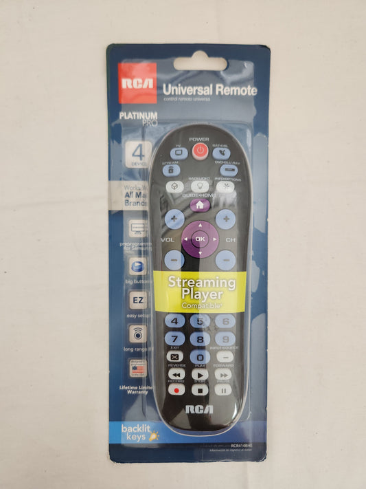 RCA 4 Device Universal Remote Platinum Pro RCR414BHE