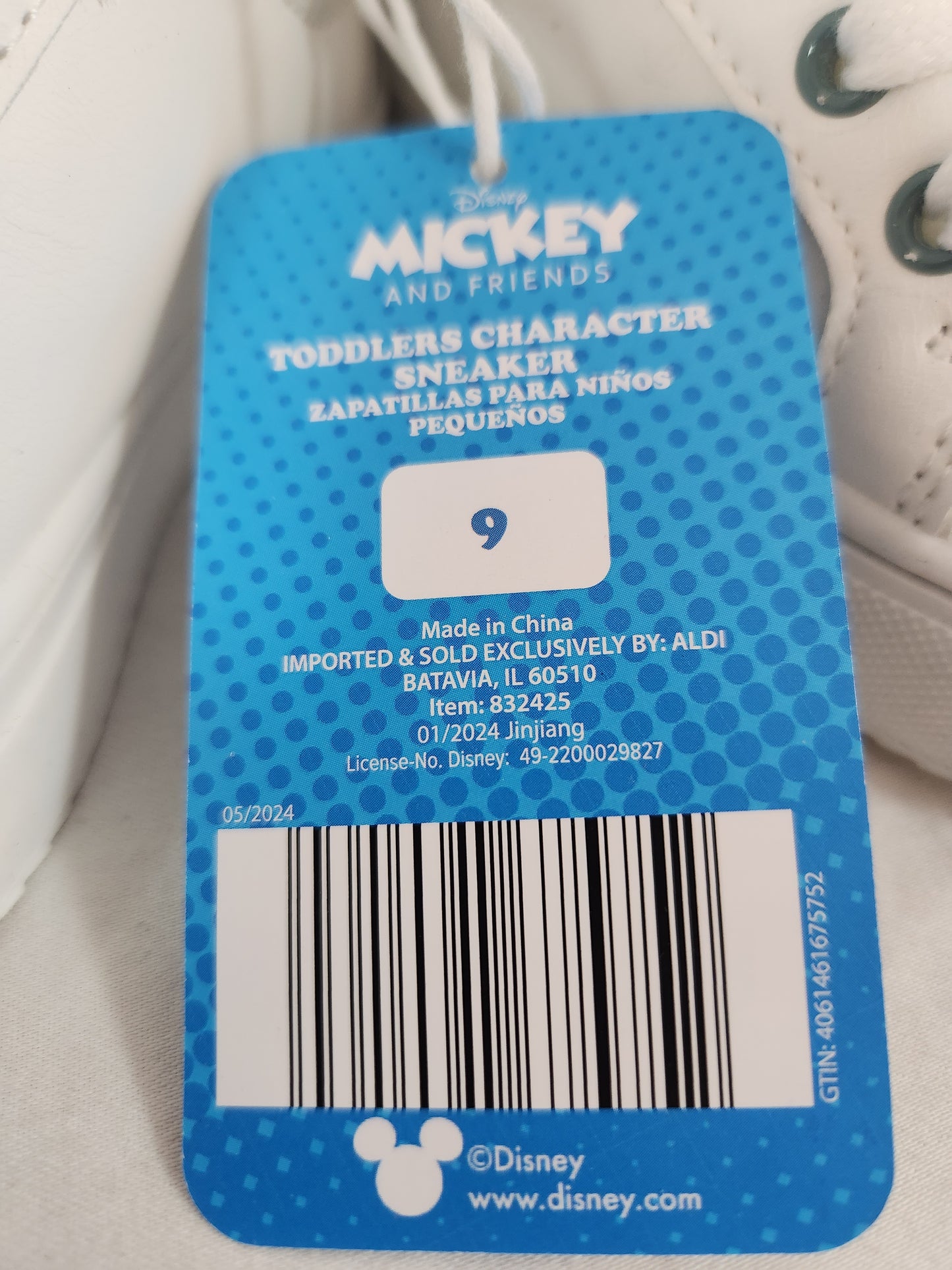 Aldi - Mickey and Friends Toddler Character Sneakers - Size:T9