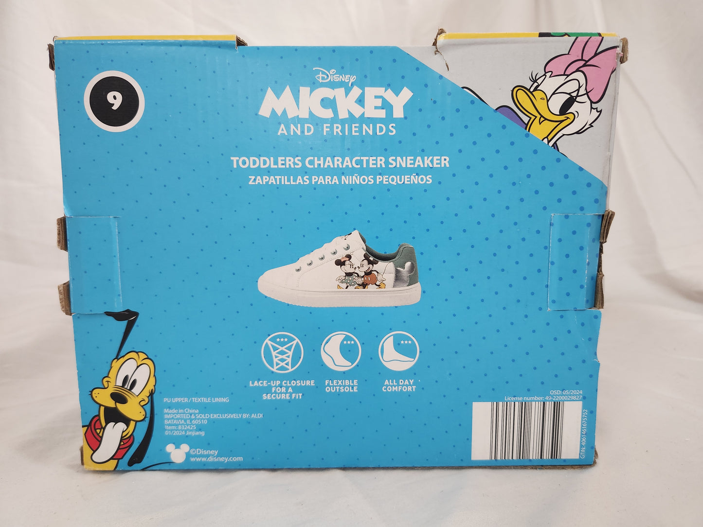 Aldi - Mickey and Friends Toddler Character Sneakers - Size:T9