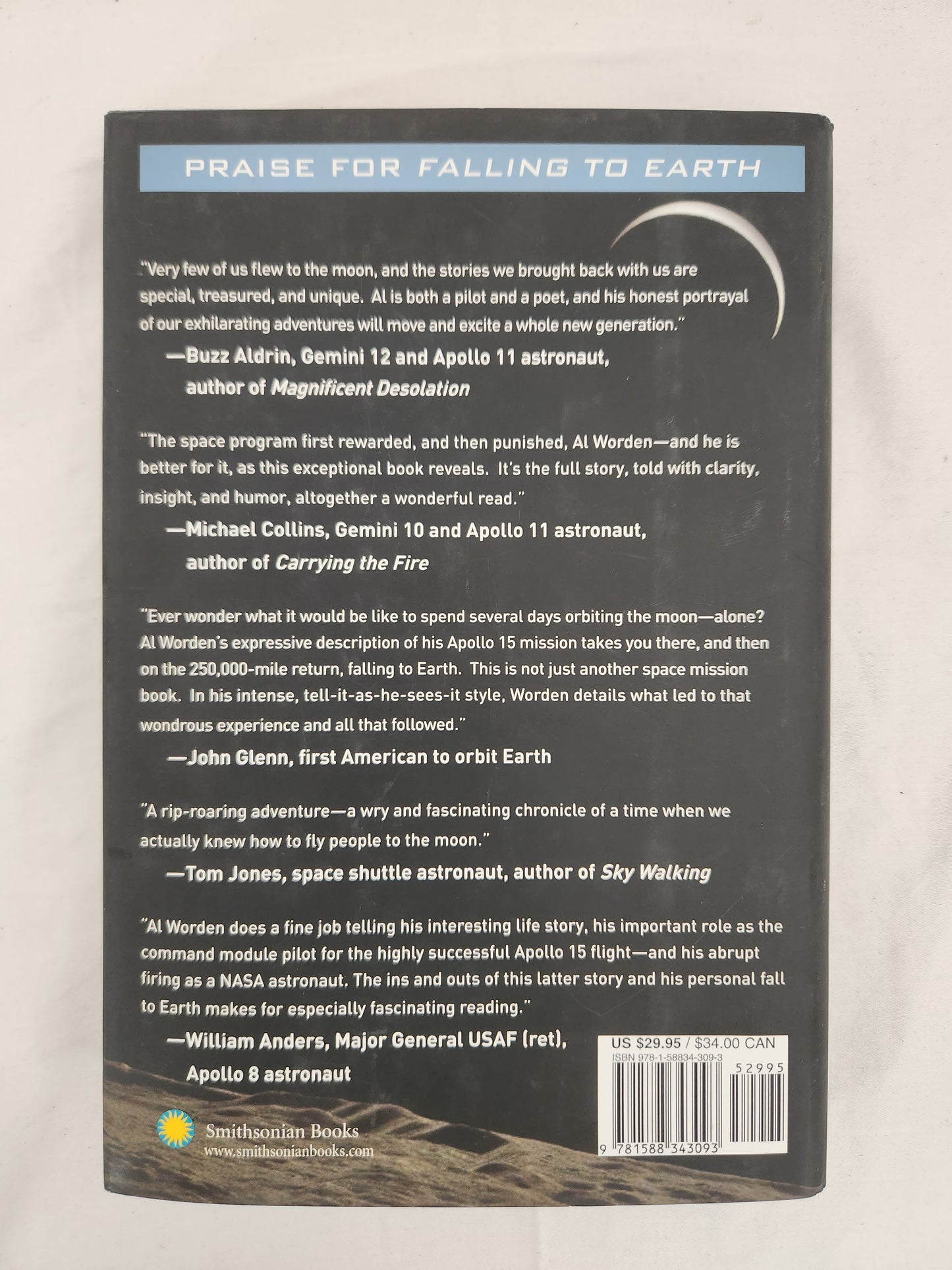 Falling to Earth : An Apollo 15 Astronaut's Journey to the Moon by Al Worden (Inscribed by Al Worden)