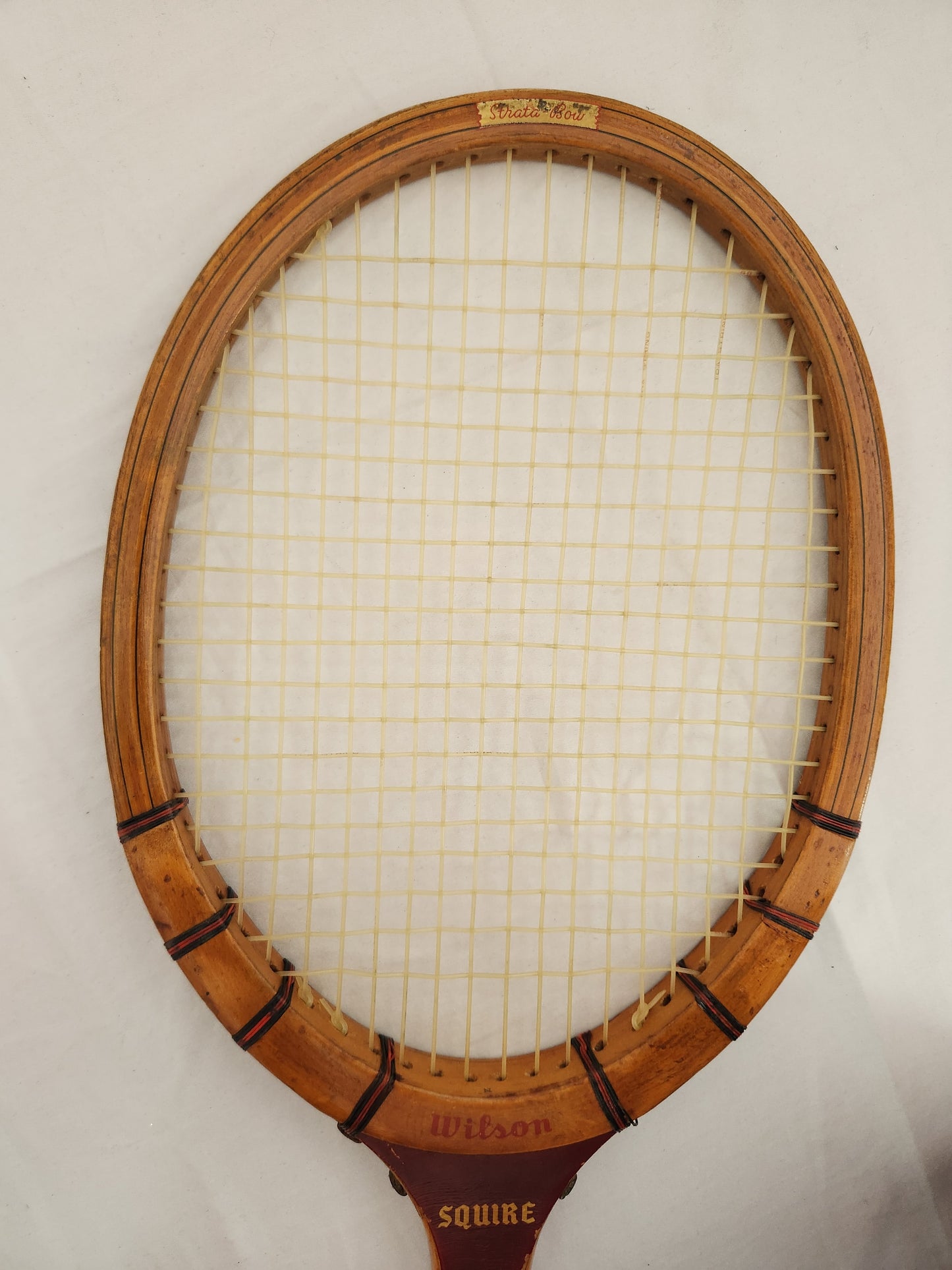 Vintage Wilson Squire Strata-Bow Tennis Racquet w/ Press